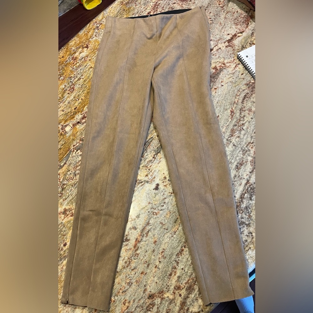 Zara polyester cropped trousers, size large